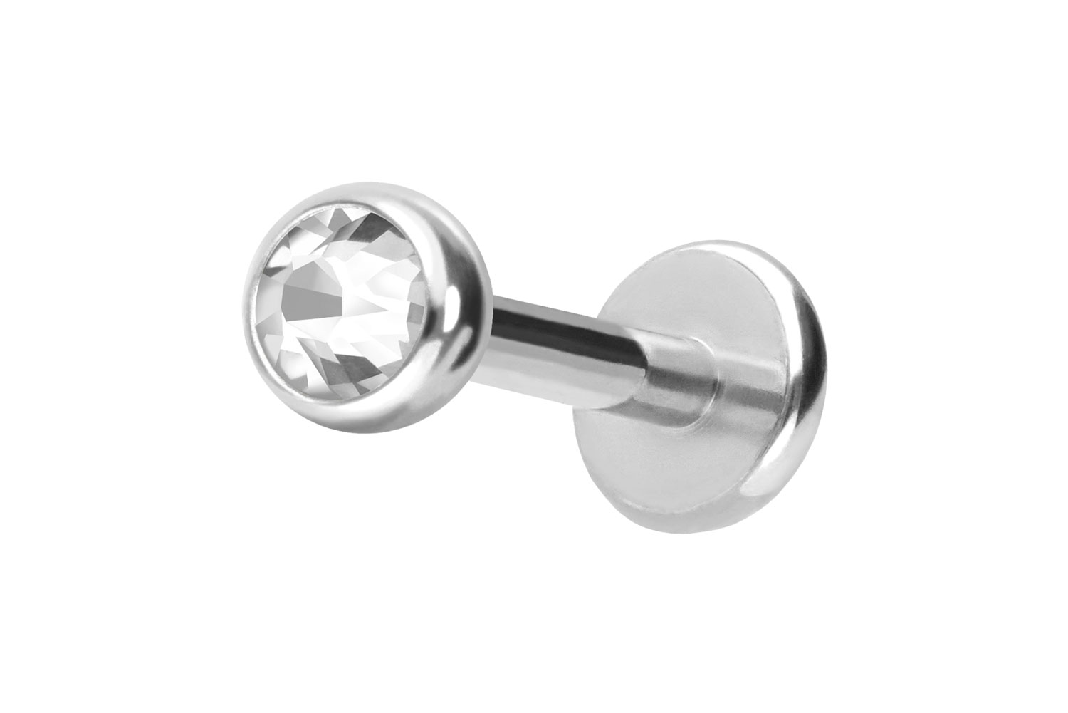 Titan Labret Piercing KRISTALL